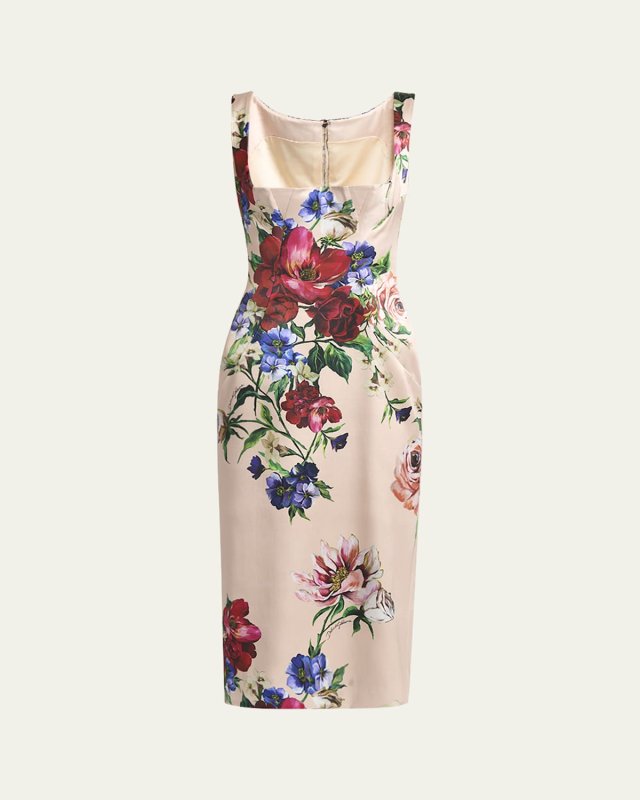 Rasovi Bouquet Fantichi Sleeveless Midi Dress
